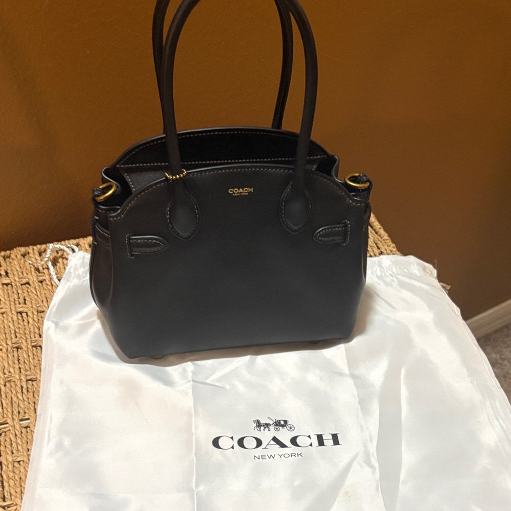 Coach Black Leather Satchel